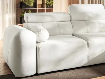 Clement 4-sits Hörnbäddsoffa Vänstervänd - vit - Möbler - Vardagsrum - Bäddsoffor - Hörnbäddsoffa