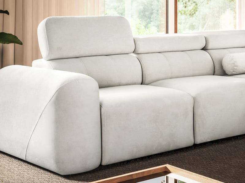 Clement 5-sits Hörnbäddsoffa Vänstervänd - ljusgrå - Möbler - Vardagsrum - Bäddsoffor - Hörnbäddsoffa