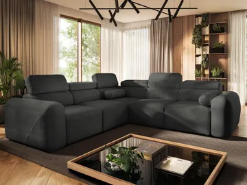 Clement 5-sits Hörnbäddsoffa Vänstervänd - svart - Möbler - Vardagsrum - Bäddsoffor - Hörnbäddsoffa