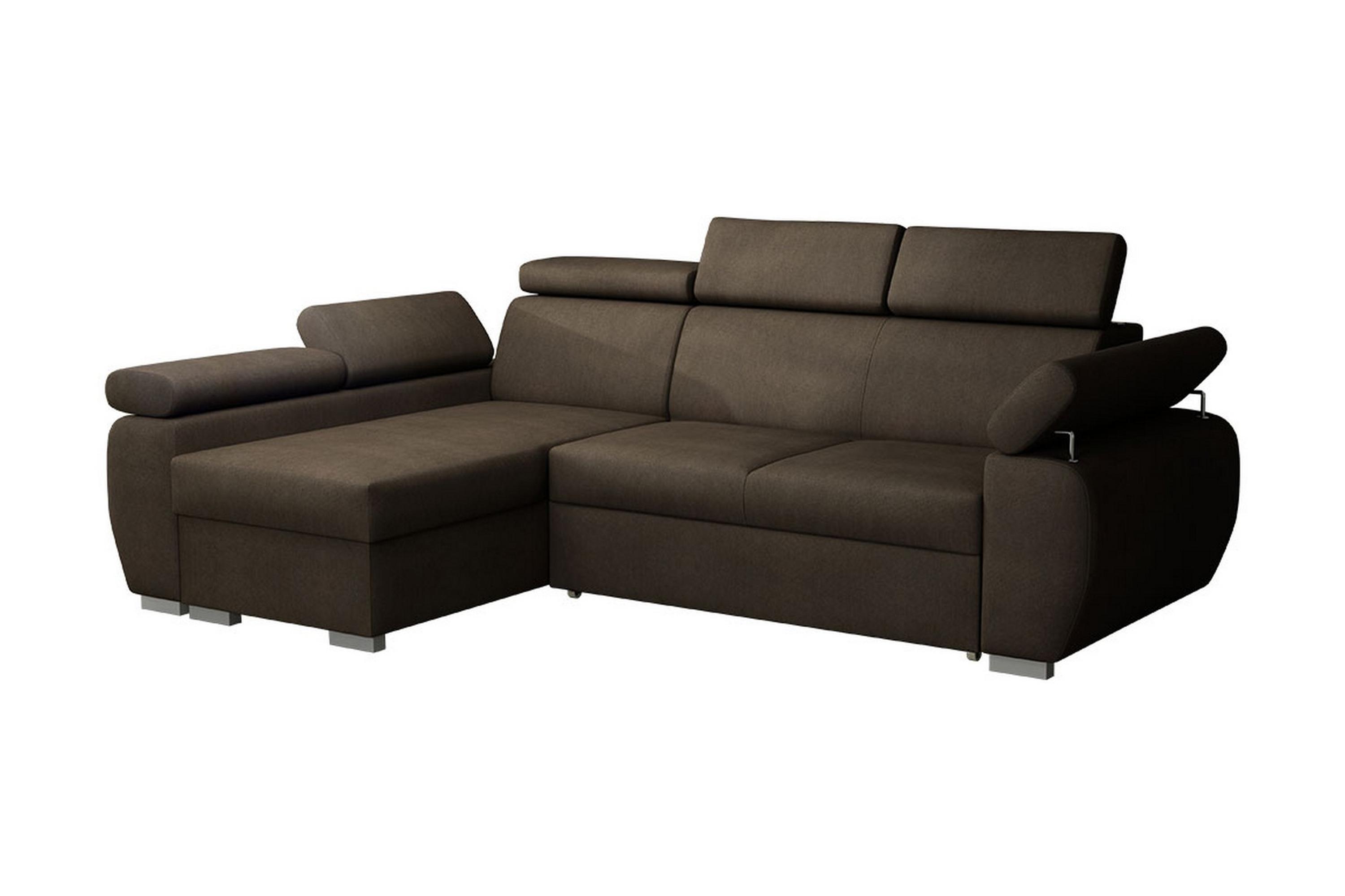 corinne hörnsoffa vänster brun - brun