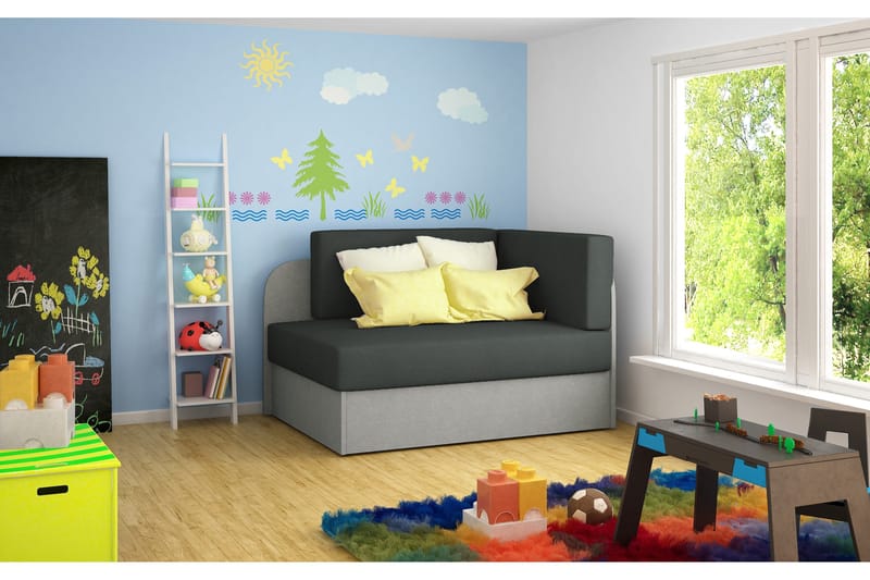 Crenviz 1-sits Kompakt Bäddsoffa 73x166 cm i Tyg, Antracit