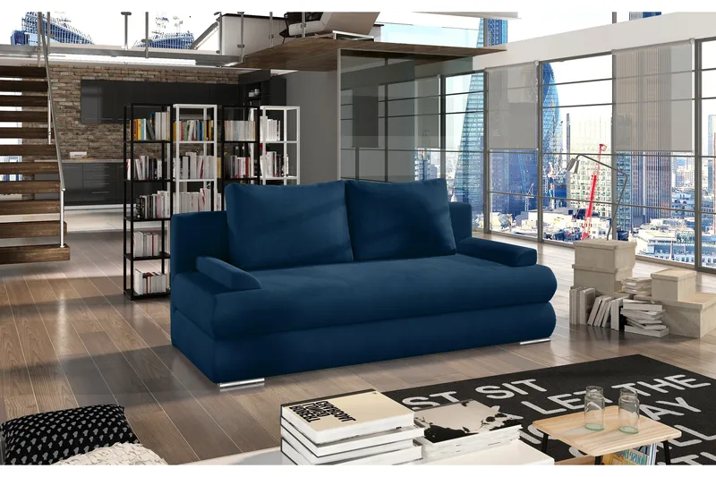 Crespos 2-sits Bäddsoffa - Blå - Möbler - Vardagsrum - Bäddsoffor