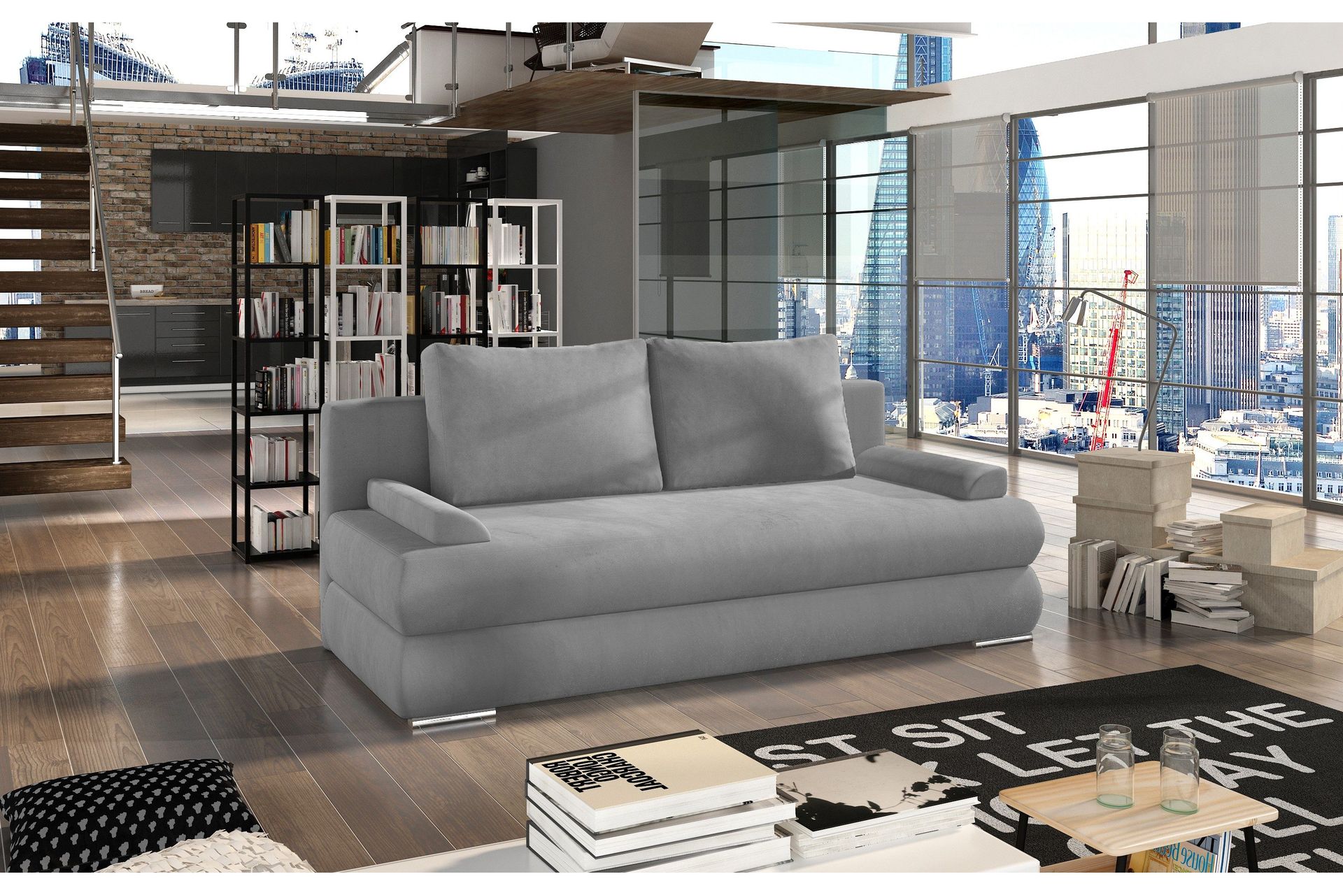 crespos 2-sits bäddsoffa - grå