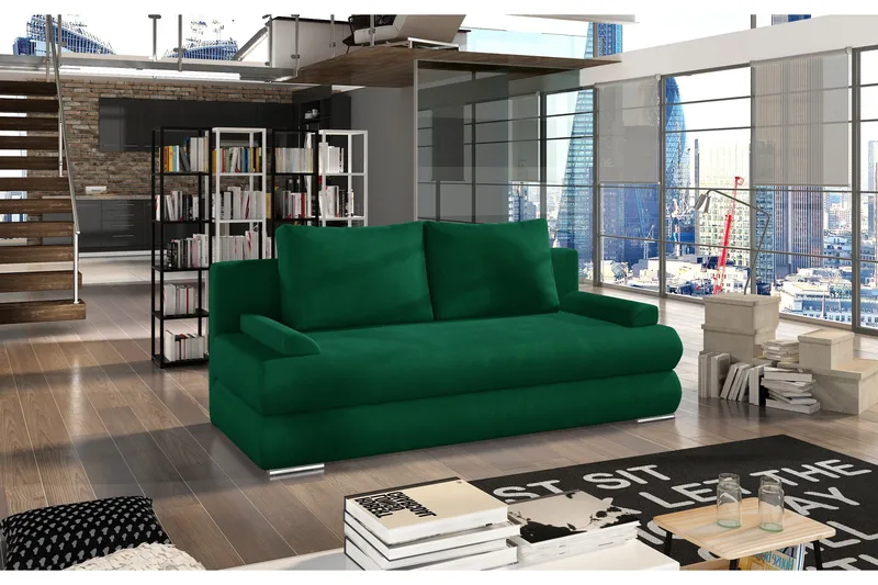 Crespos 2-sits Bäddsoffa, Grön