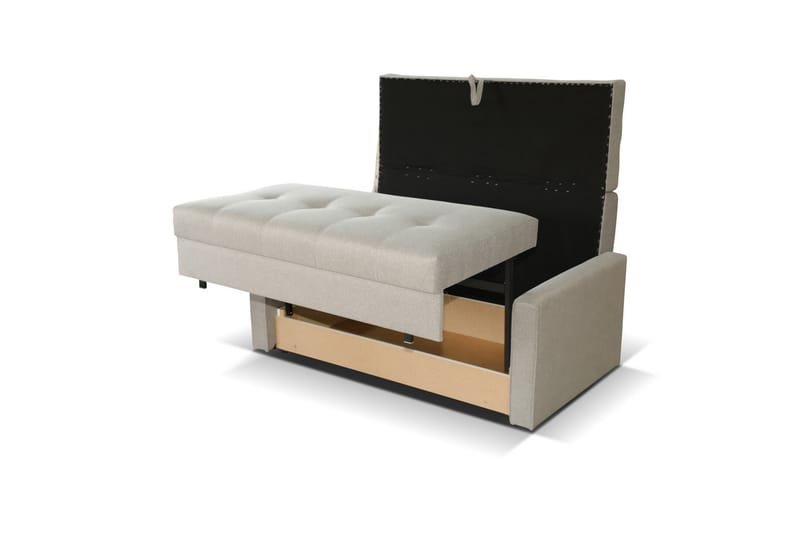 DACKE Bäddsoffa 153x100x85 cm - Beige - Möbler - Vardagsrum - Bäddsoffor