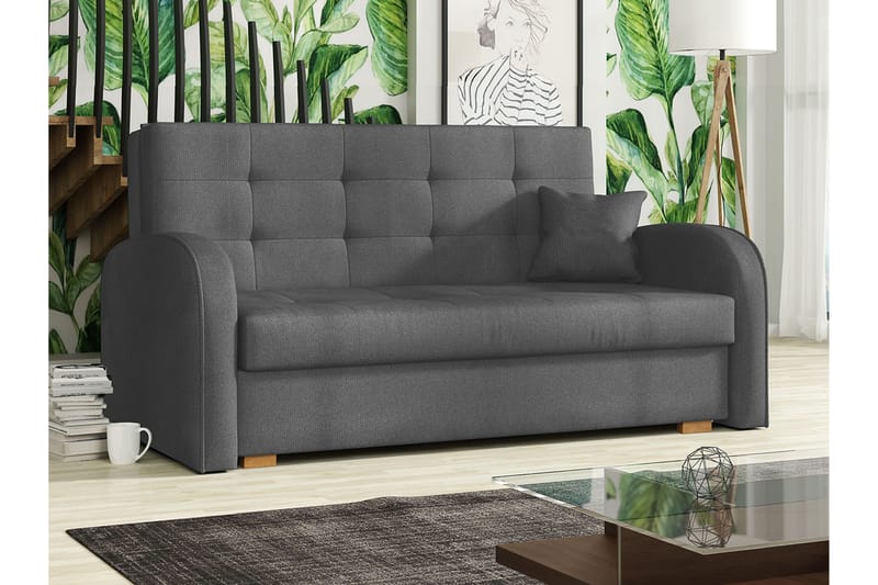 DACKE Bäddsoffa 153x98x85 cm - Mörkgrå - Bäddsoffor - 2-sits bäddsoffa