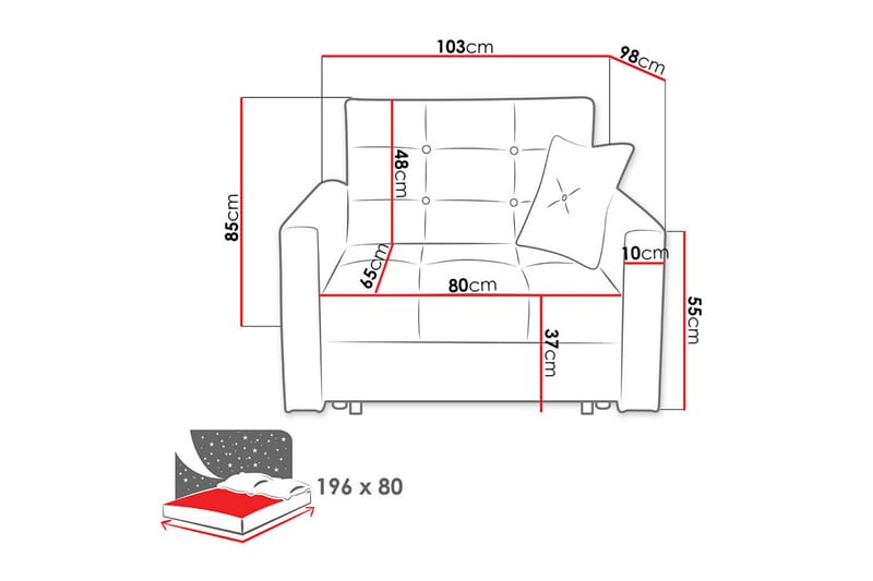 DACKE Bäddsoffa - Beige - Möbler - Vardagsrum - Bäddsoffor