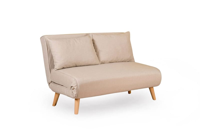 Daigo 2-sits Fällbar Framåtbäddad Bäddsoffa 120x180 cm i Tyg - Beige - Möbler - Vardagsrum - Bäddsoffor