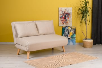 Daigo 2-sits Fällbar Framåtbäddad Bäddsoffa 120x180 cm i Tyg - Beige - Möbler - Vardagsrum - Bäddsoffor