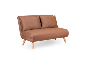 Daigo 2-sits Fällbar Framåtbäddad Bäddsoffa 120x180 cm i Tyg - Brun - Möbler - Vardagsrum - Bäddsoffor