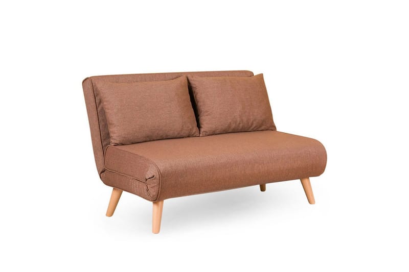 Daigo 2-sits Fällbar Framåtbäddad Bäddsoffa 120x180 cm i Tyg - Brun - Möbler - Vardagsrum - Bäddsoffor