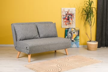Daigo 2-sits Framåtbäddad Fällbar Bäddsoffa 120x180 cm i Tyg - Grå - Möbler - Vardagsrum - Bäddsoffor