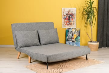Daigo 2-sits Framåtbäddad Fällbar Bäddsoffa 120x180 cm i Tyg - Grå - Möbler - Vardagsrum - Bäddsoffor
