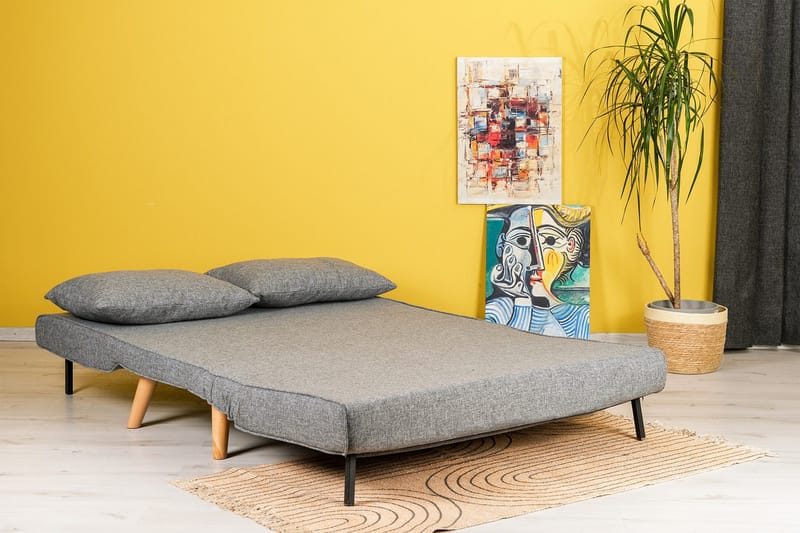 Daigo 2-sits Framåtbäddad Fällbar Bäddsoffa 120x180 cm i Tyg - Grå - Möbler - Vardagsrum - Bäddsoffor