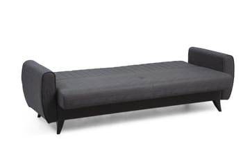 Dalima 3-sits Längsbäddad Bäddsoffa 55x183 cm med Förvaring i Tyg - Antracit - Möbler - Vardagsrum - Bäddsoffor