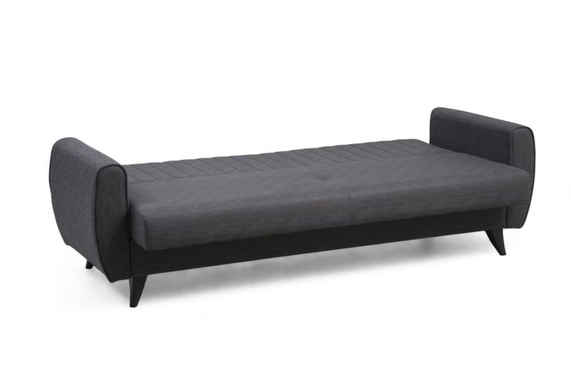 Dalima 3-sits Längsbäddad Bäddsoffa 55x183 cm med Förvaring i Tyg - Antracit - Möbler - Vardagsrum - Bäddsoffor
