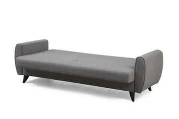 Dalima 3-sits Längsbäddad Bäddsoffa 55x183 cm med Förvaring i Tyg - Grå - Möbler - Vardagsrum - Bäddsoffor