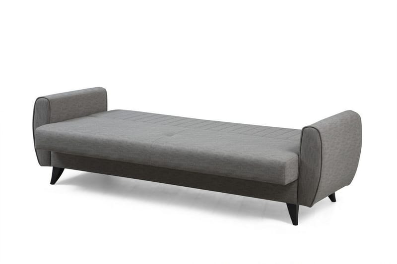 Dalima 3-sits Längsbäddad Bäddsoffa 55x183 cm med Förvaring i Tyg - Grå - Möbler - Vardagsrum - Bäddsoffor