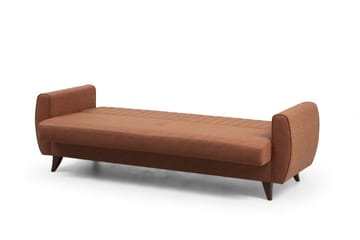 Dalima 3-sits Längsbäddad Bäddsoffa 55x183 cm med Förvaring i Tyg - Terrakotta - Möbler - Vardagsrum - Bäddsoffor