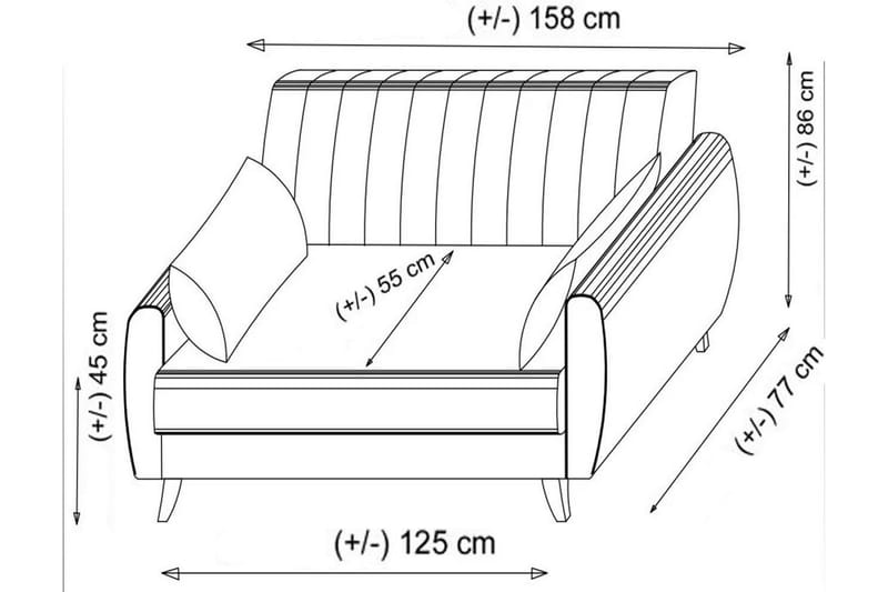 Dalima Bäddsoffa 2-sits Ljusgrå - Möbler - Vardagsrum - Bäddsoffor