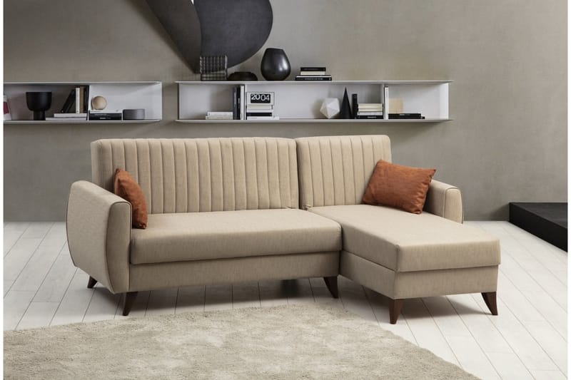 Dalima Bäddsoffa m. Divan 3-sits Beige - Möbler - Vardagsrum - Bäddsoffor
