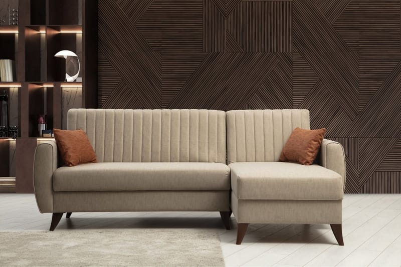 Dalima Bäddsoffa m. Divan 3-sits Beige - Möbler - Vardagsrum - Bäddsoffor
