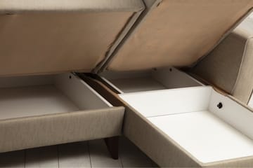 Dalima Bäddsoffa m. Divan 3-sits Beige - Möbler - Vardagsrum - Bäddsoffor