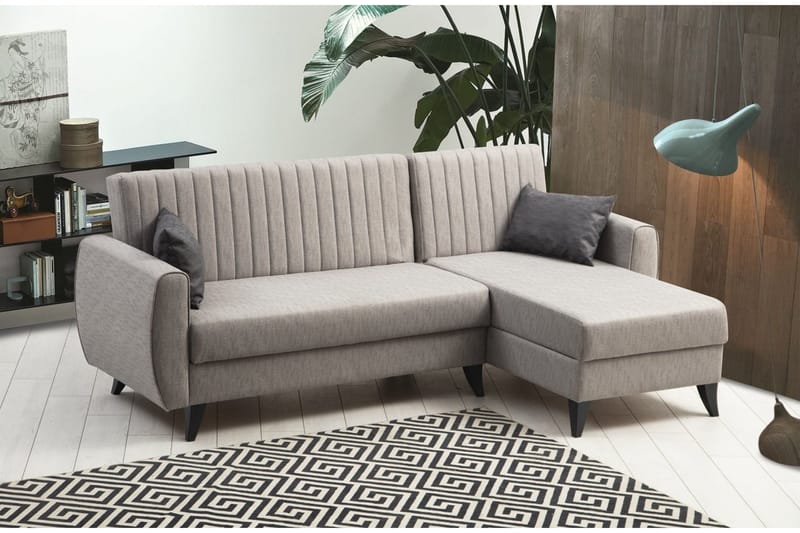 Dalima Bäddsoffa m. Divan 3-sits - Ljusgrå - Möbler - Vardagsrum - Bäddsoffor