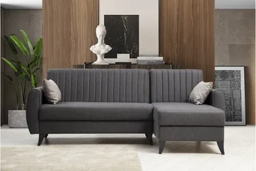 Dalima Bäddsoffa m. Divan 3-sits - Mörkgrå - Möbler - Vardagsrum - Bäddsoffor