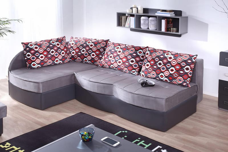DANIKA 3-sits Bäddsoffa Vänster - Lila - Möbler - Vardagsrum - Bäddsoffor