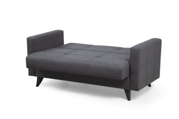 Darcia 2-sits Längsbäddad Bäddsoffa 55x125 cm med Förvaring i Tyg - Antracit - Möbler - Vardagsrum - Bäddsoffor