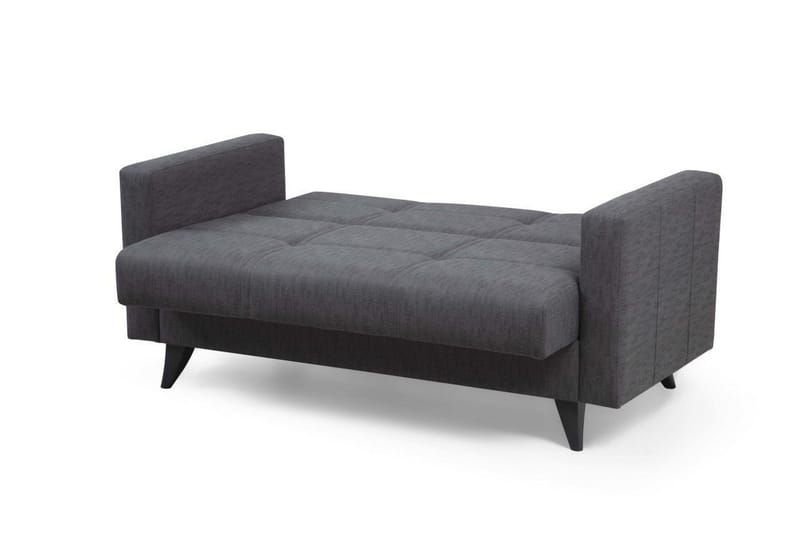 Darcia 2-sits Längsbäddad Bäddsoffa 55x125 cm med Förvaring i Tyg - Antracit - Möbler - Vardagsrum - Bäddsoffor