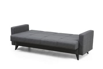 Darcia 3-sits Längsbäddad Bäddsoffa 55x183 cm med Förvaring i Tyg - Grå - Möbler - Vardagsrum - Bäddsoffor