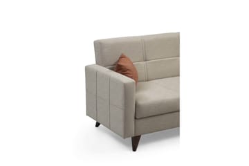 Darcia 3-sits Längsbäddad Bäddsoffa 75x183 cm med Förvaring i Tyg - Beige - Möbler - Vardagsrum - Bäddsoffor