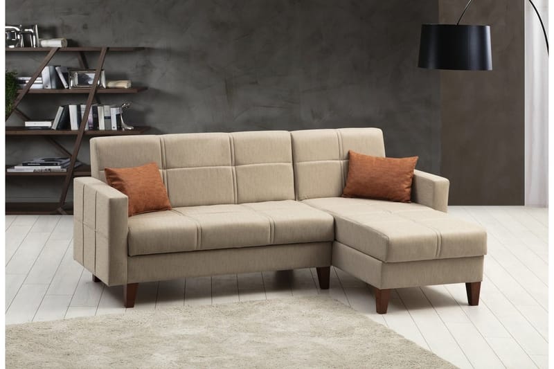 Darcia Bäddsoffa m. Divan 3-sits - Beige - Möbler - Vardagsrum - Bäddsoffor