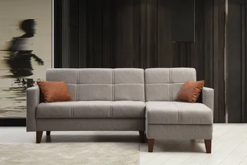 Darcia Bäddsoffa m. Divan 3-sits - Ljusgrå - Möbler - Vardagsrum - Bäddsoffor