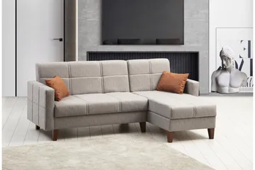 Darcia Bäddsoffa m. Divan 3-sits - Ljusgrå - Möbler - Vardagsrum - Bäddsoffor