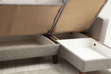 Darcia Bäddsoffa m. Divan 3-sits - Ljusgrå - Möbler - Vardagsrum - Bäddsoffor