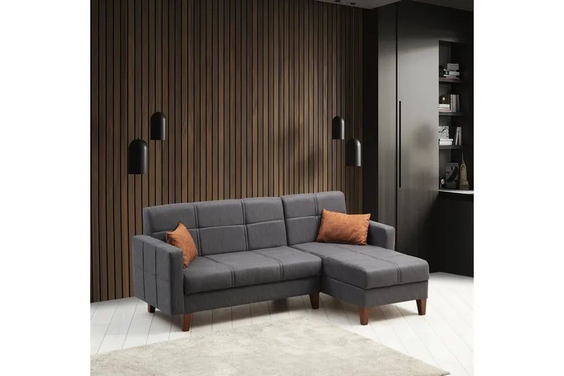 Darcia Bäddsoffa m. Divan 3-sits - Mörkgrå - Möbler - Vardagsrum - Bäddsoffor