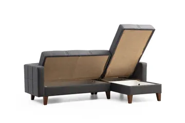 Darcia Bäddsoffa m. Divan 3-sits - Mörkgrå - Möbler - Vardagsrum - Bäddsoffor