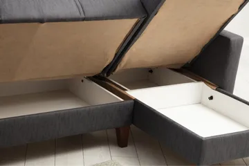Darcia Bäddsoffa m. Divan 3-sits - Mörkgrå - Möbler - Vardagsrum - Bäddsoffor