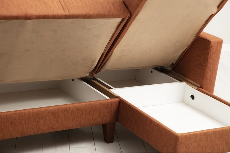 Darcia Bäddsoffa m. Divan 3-sits - Röd - Möbler - Vardagsrum - Bäddsoffor