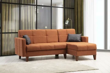 Darcia Bäddsoffa m. Divan 3-sits - Röd - Möbler - Vardagsrum - Bäddsoffor