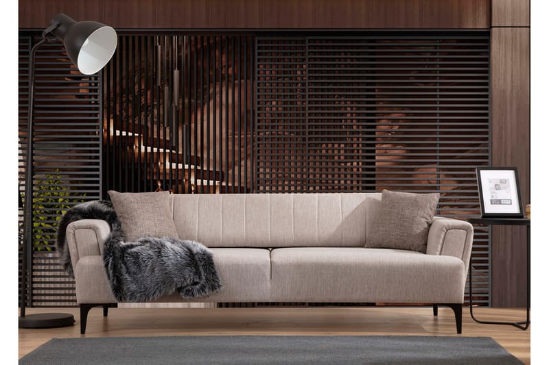 DEERCROFT 3-sits Bäddsoffa Beige - Möbler - Vardagsrum - Bäddsoffor