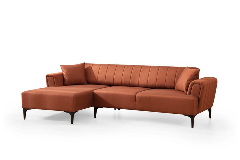 DEERCROFT Bäddsoffa med divan Röd - Möbler - Vardagsrum - Bäddsoffor - Hörnbäddsoffa
