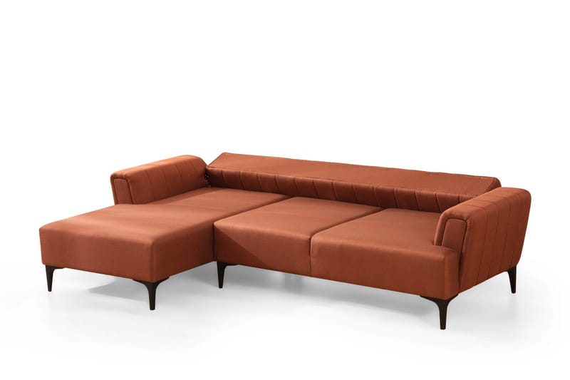 DEERCROFT Bäddsoffa med divan Röd - Möbler - Vardagsrum - Bäddsoffor - Hörnbäddsoffa