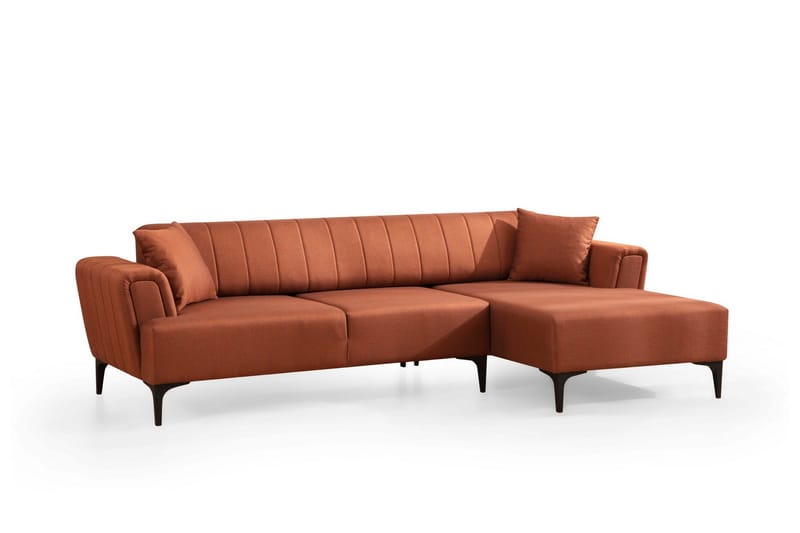 DEERCROFT Bäddsoffa med divan Röd - Möbler - Vardagsrum - Bäddsoffor - Hörnbäddsoffa
