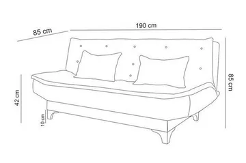 Defiglio 3-sits Bäddsoffa - Brun - Möbler - Vardagsrum - Bäddsoffor