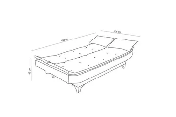 Defiglio 3-sits Bäddsoffa - Brun - Möbler - Vardagsrum - Bäddsoffor