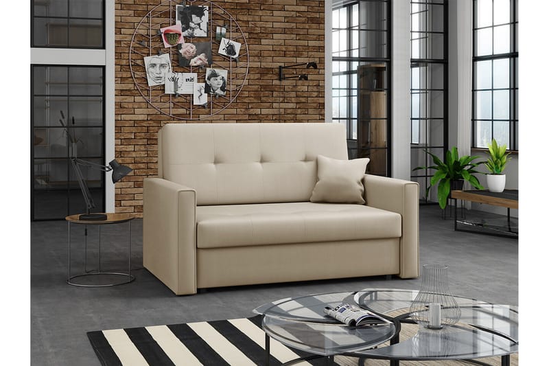 Denegal 2-sits Bäddsoffa Beige - Möbler - Vardagsrum - Bäddsoffor